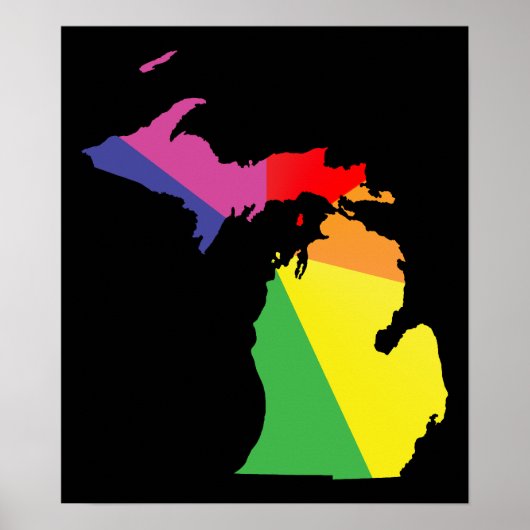 Poster michigan pride. (Devant)