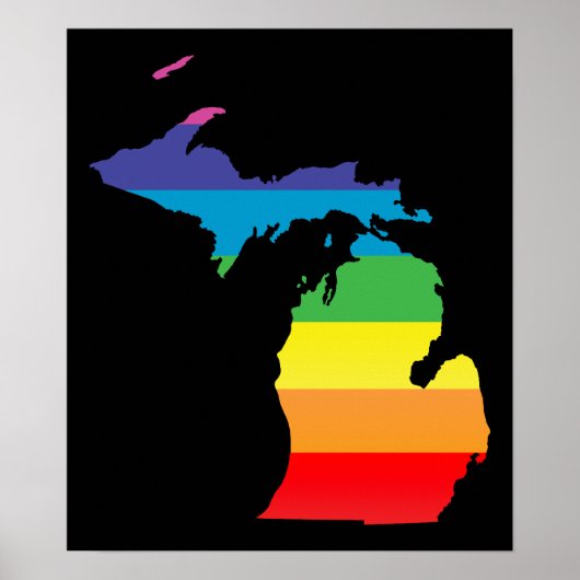 Poster michigan pride. (Devant)