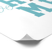 Poster Michigan Silhouette State Love Home Typographie (Coin)