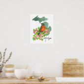 Poster Michigan State American Robin Apple Blossom  (Cuisine)