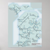 Poster Michigan Stream Systems 18" x 24" (Devant)