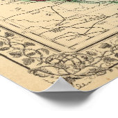 Poster Michigan, Wisconsin Carte par Mitchell (Coin)