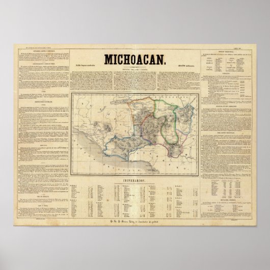 Poster Michoacan, Mexique 2 (Devant)