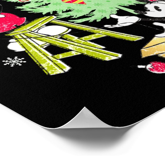 Poster Mickey Minnie Clic Christmas Tree  (Coin)