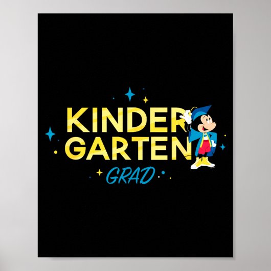 Poster Mickey mouse 'diplômé de maternelle' remise de dip (Devant)
