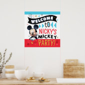 Poster Mickey Mouse Fun Birthday Customizable Party sign (Cuisine)