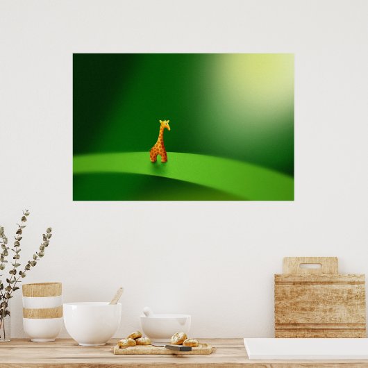 Poster Micro Animaux - Giraffe (Cuisine)