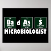 Poster Microbiologiste drôle de Badass (Devant)
