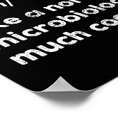 Poster Microbiologiste Noir Définition Drôle de Microbiol (Coin)