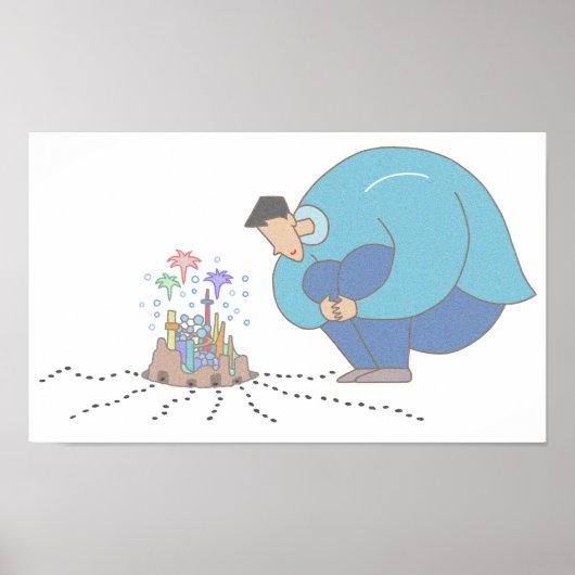 Poster Microcosme à vos pieds. (Devant)