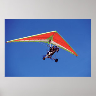 Poster Microlight Flying In Sky, Western Cape