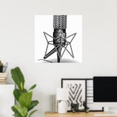 Poster Microphone (Bureau à domicile)