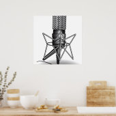 Poster Microphone (Cuisine)