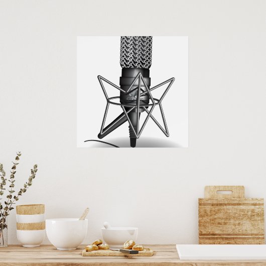 Poster Microphone (Cuisine)