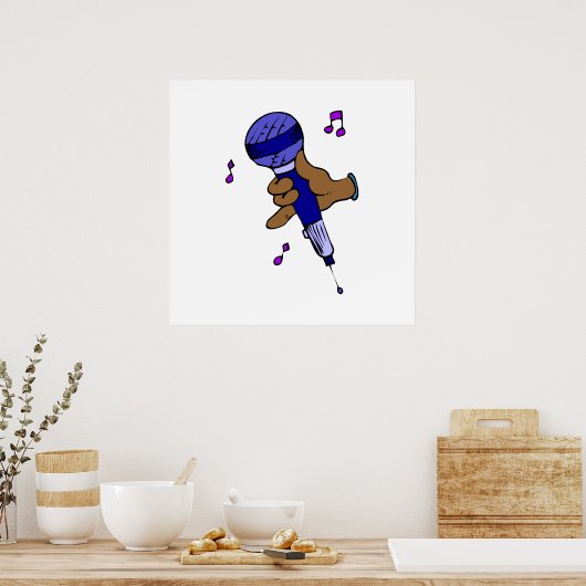 Poster Microphone (Cuisine)