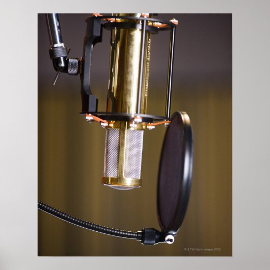 Poster Microphone dans Studio (Devant)