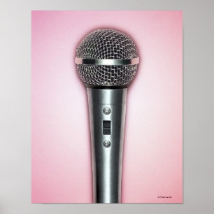 Poster Microphone de chrome