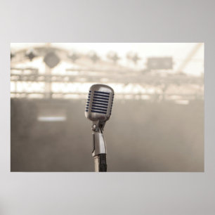 Poster Microphone du chanteur