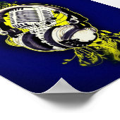 Poster Microphone et casque (Coin)
