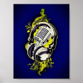 Poster Microphone et casque (Devant)