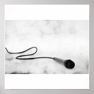 Poster Microphone Grunge