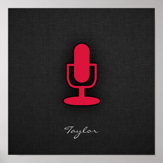 Poster Microphone rouge Crimson (Devant)