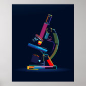 Poster Microscope multicolore (Devant)