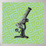 Poster Microscope Pop Art<br><div class="desc">À mesure que notre connaissance s'enrichit sur l'univers,  nous découvrons que rien n'est impossible. À String Theory humour et connaissance sont abondants dans notre sélection variée de vêtements et se souvenir 99% des articles offerts dans ma galerie peut être customisé à votre goût!</div>