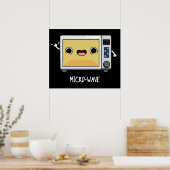 Poster Microwave Funny Pun Dark BG (Cuisine)