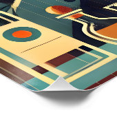 Poster Mid Century Cocktail Party Couples - Soirée Hosts (Coin)