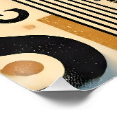 Poster Mid Century Jazz Age Minimalist Art Saxophone (Coin)