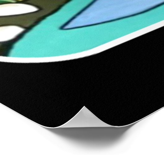 Poster Mid Century Mod Fun au soleil sur une peinture sur (Coin)