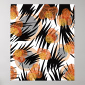 Poster  Mid century modern abstract geometric watercolor  (Devant)