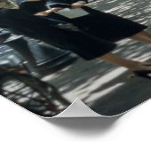 Poster Mid Century Modern Femmes Paris Mode rue (Coin)