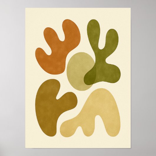 Poster Mid Century Modern Organic Abstraction (Devant)