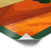 Poster Mid Century Modern Shamrock Martini Sláinte! (Coin)