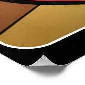 Poster 'Mid Century Modern Still Life Yellow' sur un (Coin)