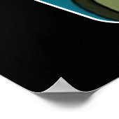 Poster 'Mid-Century moderne Abstrait Aquatic' peinture su (Coin)