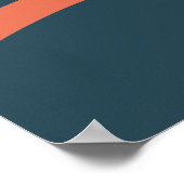 Poster Mid Century Moderne Abstrait Jaune, Orange, Turquo (Coin)