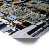 Poster Mid Century Moderne Trois Femmes Paris Rue Fashio (Coin)