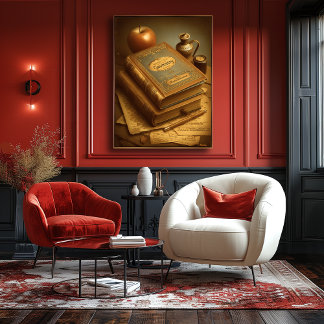 Poster Mid-Century Retro Geometry Book – Timeless Knowled