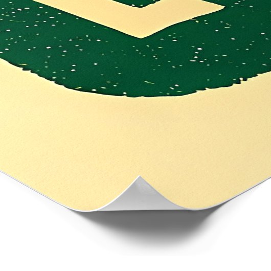 Poster Mid Century St. Patrick's Shamrock Martini Art (Coin)