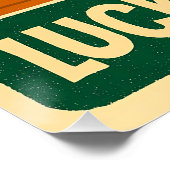 Poster Mid Century St. Patrick's Shamrock Martini Art (Coin)