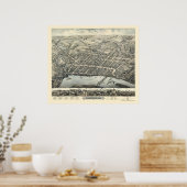 Poster Middletown, CT Carte panoramique - 1877 (Cuisine)