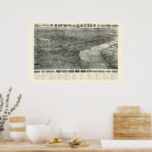 Poster Middletown, CT Carte panoramique - 1915 (Cuisine)