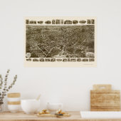 Poster Middletown, NY Carte panoramique - 1921 (Cuisine)