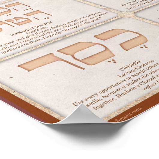 Poster Middot de Mussar (Coin)