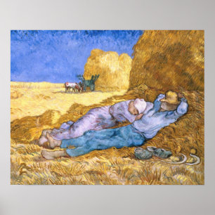 Poster Midi de Vincent van Gogh , la sièste, après