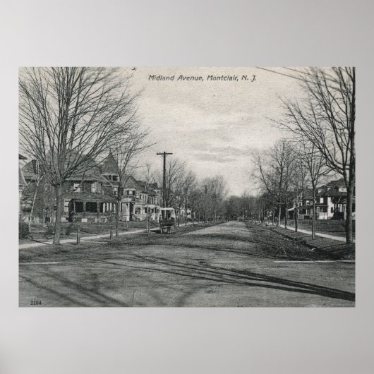 Poster Midland Ave., Montclair, NJ 1908 Vintage (Devant)