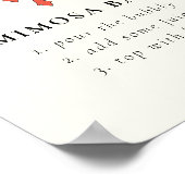 Poster Midnight Autumn Wedding Mimosa Bar Sign (Coin)